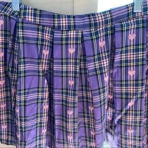 Purple Hearts Plaid Skirt- Hot Topic